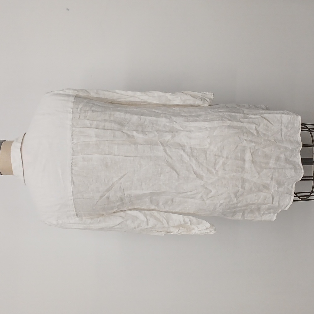 Lilly Pulitzer White Linen Button Down Tunic Natalie Coverup Size Small - Picture 5 of 13